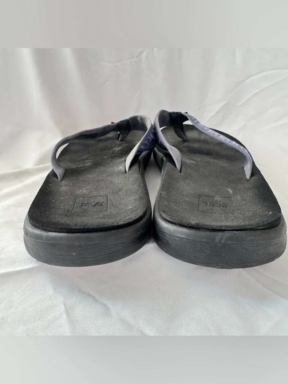 Teva Voya Flip Flop Sandals Mens 11 Toe Post Slip On Flats Blue Aztec Southwest